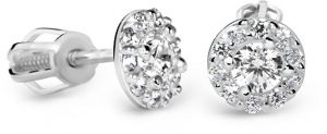 Cutie Diamonds Luxusné kôstkové náušnice z bieleho zlata s briliantmi DZ60167-30-00-X-2