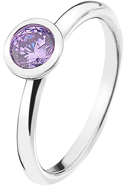 Hot Diamonds Strieborný prsteň Emozioni scintilla Lavender Calmness ER020 50 mm