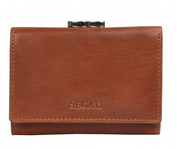 SEGALI Dámska kožená peňaženka 870 cognac