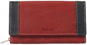 SEGALI Dámska kožená peňaženka 61288 WO red/black