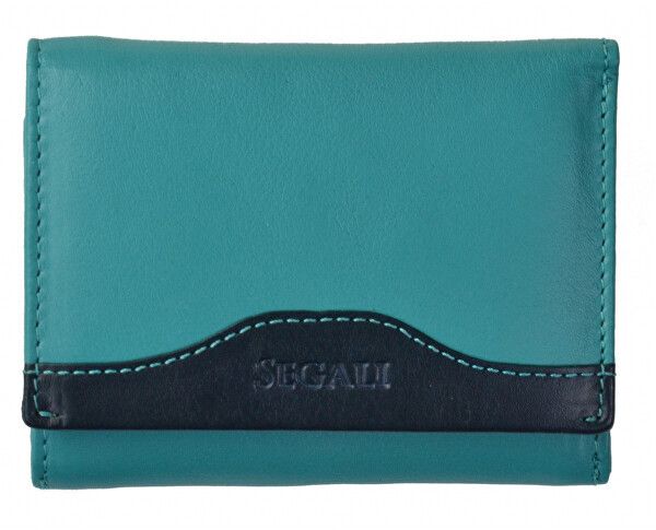 SEGALI Dámska kožená peňaženka 61420 turquoise/blue