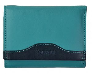 SEGALI Dámska kožená peňaženka 61420 turquoise/blue
