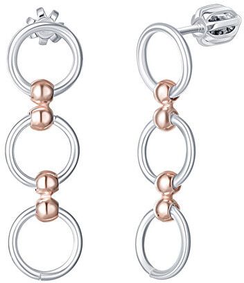 Praqia Jewellery Elegantné bicolor náušnice zo striebra Rimi NA6493_RH
