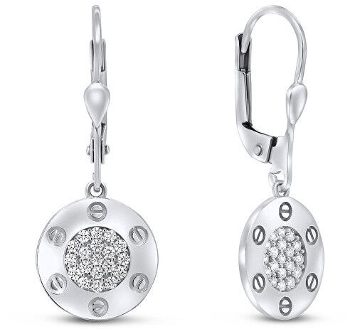 Brilio Silver Trendy strieborné visiace náušnice EA144W