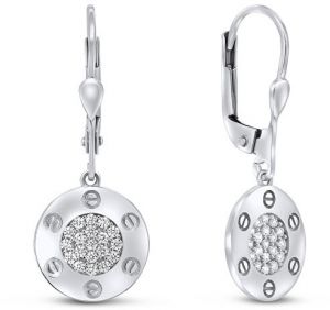 Brilio Silver Trendy strieborné visiace náušnice EA144W