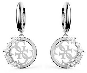 Guess Luxusné oceľové náušnice kruhy Pure Light JUBE01111JWRH