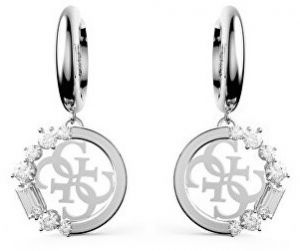 Guess Luxusné oceľové náušnice kruhy Pure Light JUBE01111JWRH
