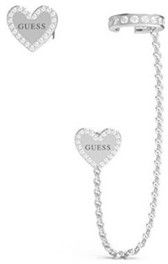 Guess Hravé asymetrické náušnice so srdiečkami JUBE01080JWRH