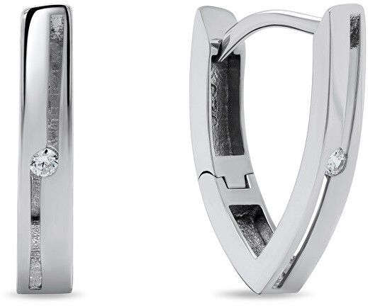 Brilio Silver Minimalistické strieborné náušnice EA202W