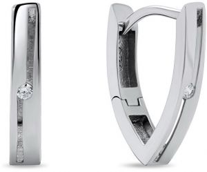 Brilio Silver Minimalistické strieborné náušnice EA202W