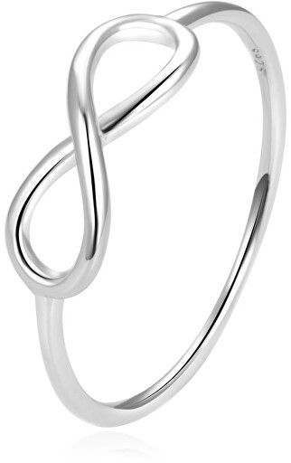 Beneto Elegantný strieborný prsteň Nekonečno AGG357 52 mm