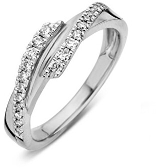 JVD Pôvabný strieborný prsteň so zirkónmi SVLR0375XH2BI 54 mm