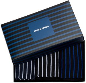 Jack&Jones 3 PACK - pánske ponožky JACBRUCE 12197559 Navy Blazer
