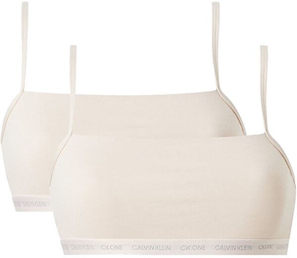 Calvin Klein 2 PACK - dámska podprsenka Bralette CK One PLUS SIZE QF6814E-W5I XL