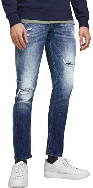 Jack&Jones Pánske džínsy JJIGLENN JJFOX Slim Fit 12185918 Blue Denim 34/32