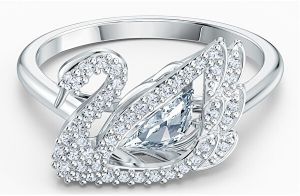 Swarovski Luxusné prsteň s labuťou Swan 5534842 50 mm