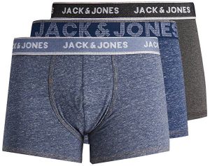 Jack&Jones 3 PACK - pánske boxerky JACDENIM Trunks 12168858 Navy Blaze r XXL