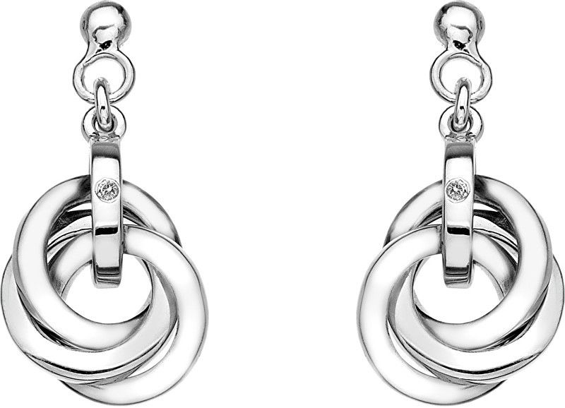 Hot Diamonds Strieborné náušnice Trio DE388
