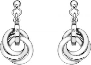 Hot Diamonds Strieborné náušnice Trio DE388