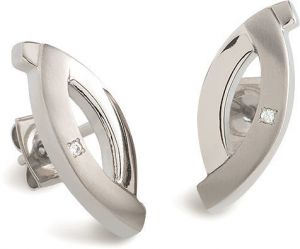 Boccia Titanium Elegantné titánové náušnice s diamantmi 0591-03