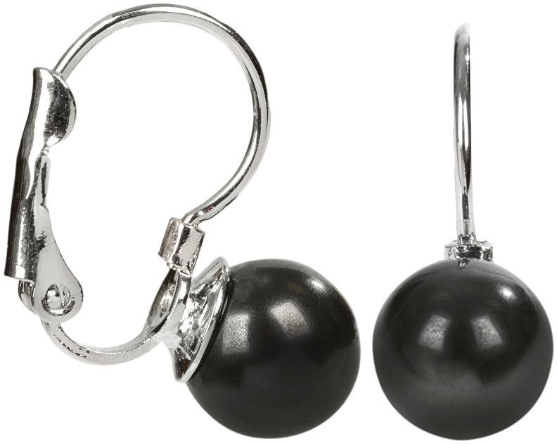 Troli Náušnice s klapkou Pearl Black