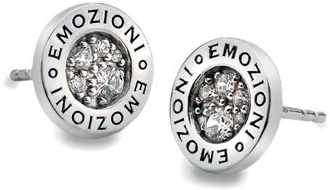 Hot Diamonds Strieborné náušnice Hot Diamonds Emozioni Pianeta Clear DE402
