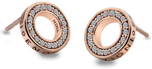 Hot Diamonds Strieborné náušnice Hot Diamonds Emozioni Saturno Rose Gold DE409