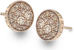 Hot Diamonds Strieborné náušnice Hot Diamonds Emozioni scintilla Champagne Rose DE455