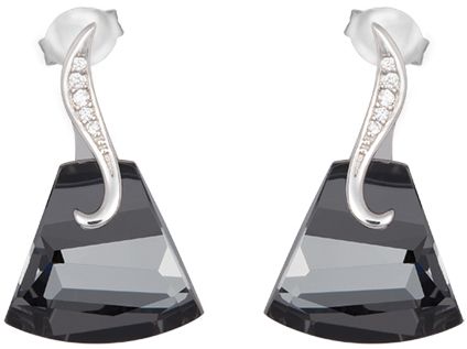 Preciosa Strieborné náušnice Crystal Bell 6039 40