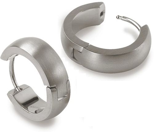 Boccia Titanium Matné náušnice krúžky z titánu 0539-01