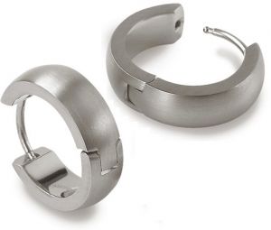Boccia Titanium Matné náušnice krúžky z titánu 0539-01