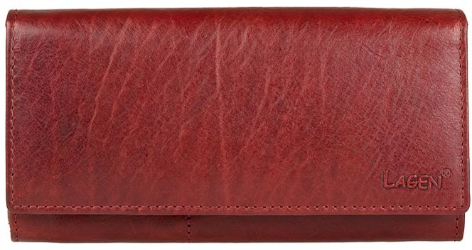 Lagen Dámska červená kožená peňaženka Red V-102/T