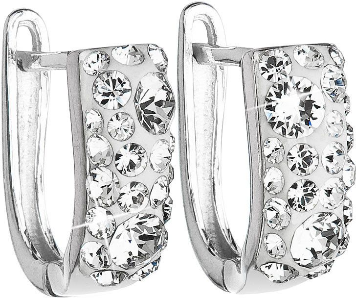 Evolution Group Strieborné náušnice s kryštálmi Swarovski 31123.1 krystal