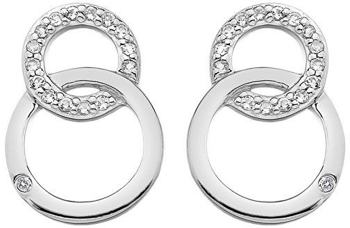 Hot Diamonds Strieborné náušnice Hot Diamonds Love DE533