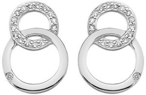 Hot Diamonds Strieborné náušnice Hot Diamonds Love DE533