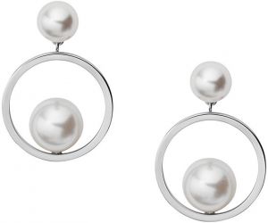 Skagen Elegantné náušnice s perličkami SKJ0977040