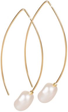JwL Luxury Pearls Pozlátené náušnice s pravou perlou JL0409