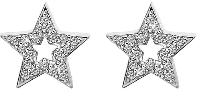 Hot Diamonds Strieborné hviezdičkové náušnice Micro Bliss DE554