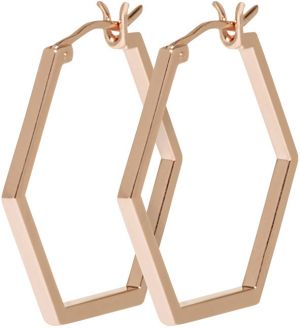 Cluse Hexagonové bronzové náušnice CLJ50004