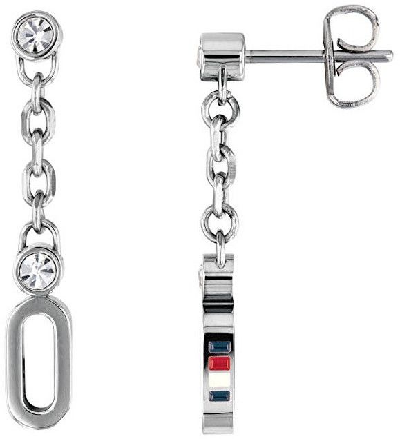 Tommy Hilfiger Oceľové náušnice s kryštálmi TH2780088