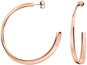 Calvin Klein Luxusné náušnice kruhy Groovy KJ8QPE100100