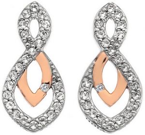 Hot Diamonds Trblietavé náušnice s pravým diamantom Lily RG DE608