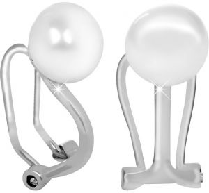JwL Luxury Pearls Strieborné náušnice klipsy s pravou perlou JL0398