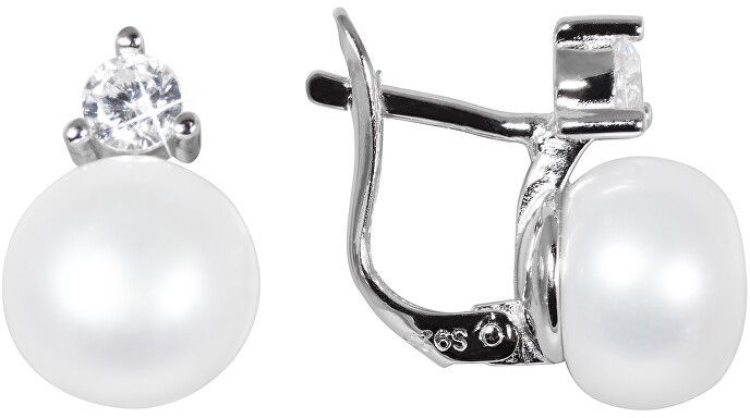 JwL Luxury Pearls Pearl náušnice s bielou pravou perlou JL0538
