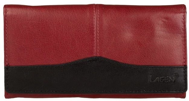Lagen Dámska kožená peňaženka Red / Black PWL-367