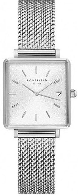 Rosefield The Mini Boxy XS White Sunray Mesh Silver QMWMS-Q038