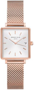 Rosefield The Mini Boxy XS White Sunray Mesh Rose gold QMWMRG-Q040