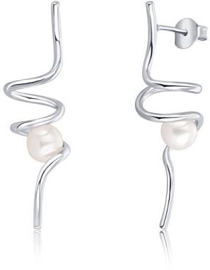JwL Luxury Pearls Dlhé strieborné náušnice s perlou JL0620