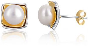 JwL Luxury Pearls Bicolor strieborné náušnice s pravou perlou JL0622