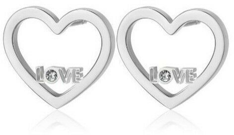 S`Agapõ Srdcové náušnice s nápisom LOVE Pretty SPE22